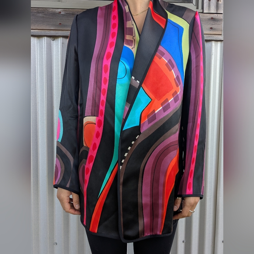 Yolanda Lorente Multicolor Abstract Blazer